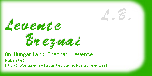 levente breznai business card